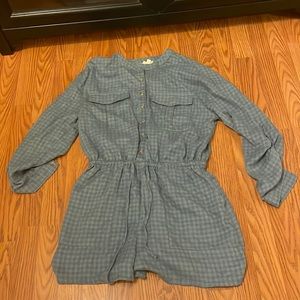 Blue and White Romper